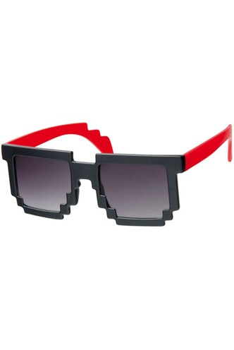 Black/Red Pixel Sunglasses