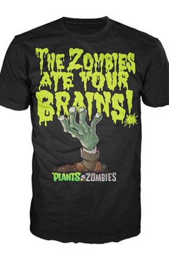 Camiseta - Plantas Vs. Zombis "The Zombies ate your Brains!"