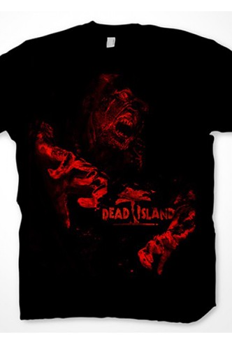 Camiseta - Dead Island "Zombie Rojo" NEGRA