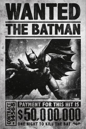 Maxi Poster - Batman Arkham Origins "Wanted" 61x91,5cm