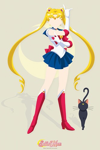 Póster - Sailor Moon & Luna 52x38cm.