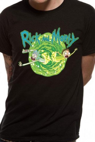 Rick and Morty - T-Shirt Black Portal
