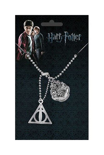 Harry Potter - Chapas de Identificación con cadena Crest & Hallows