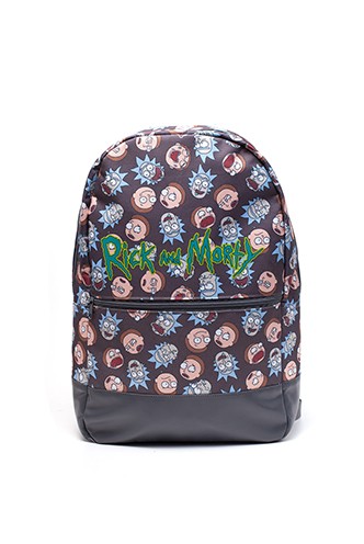 Rick And Morty - Logo and Big Faces Backpack