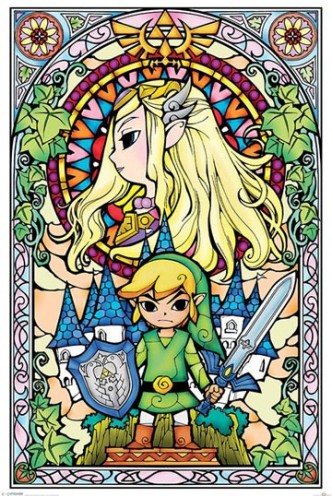 Legend of Zelda - Póster Stained Glass