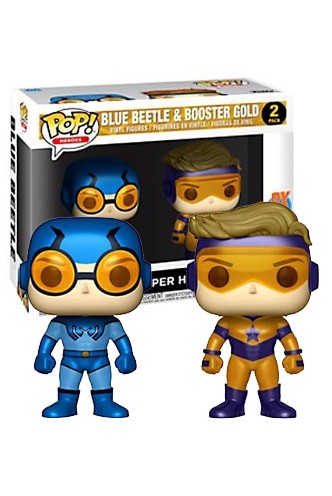 Pop! DC: Blue Beetle & Booster Gold Metallic 2-Pack