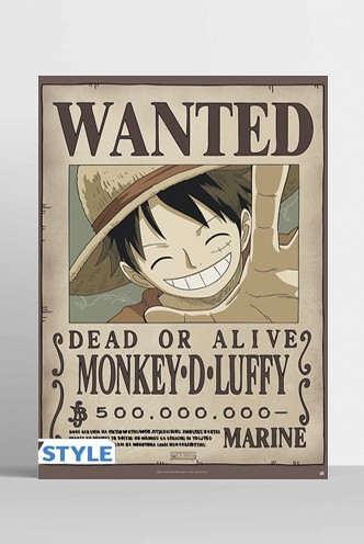 One Piece - Póster Wanted Luffy new