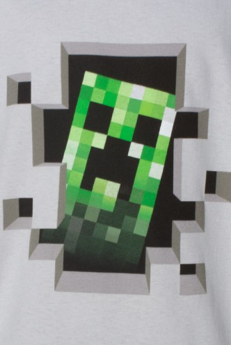 Camiseta - MINECRAFT "Creeper Inside" Blanca