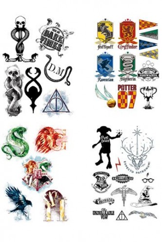 Harry Potter - Set de 35 Tatuajes temporales