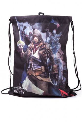 Assassins Creed Unity - Black, Arno Poster Gym bag