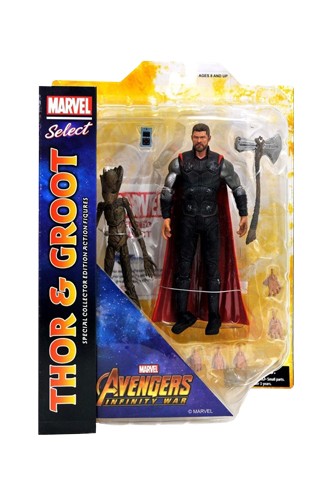 Vengadores Infinity War Marvel Select Figuras Thor & Groot