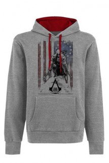 Assassins Creed III - Grey,flag,Hoodie - Connor