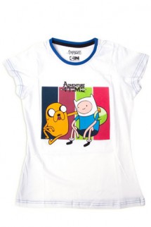 Camiseta Niño - Hora de Aventuras "Finn & Jake" BLANCA