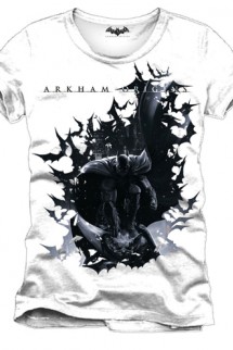 Camiseta - Batman Arkham Origins "Batman in the Dark" Blanca