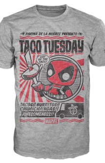 Camiseta Pop! Tees: Marvel - Deadpool Taco Tuesday