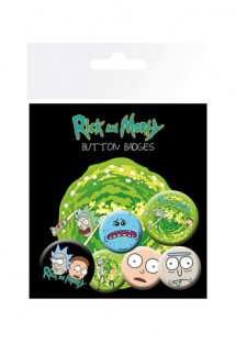 Rick y Morty - Pack 6 Chapas Characters