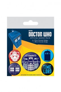 Doctor Who - Pack 5 Chapas Exterminate