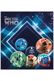 Doctor Who - Pack 6 Chapas Retro