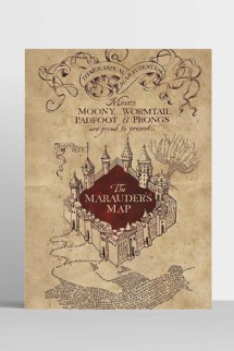 Poster Harry Potter- Mapa del Merodeador