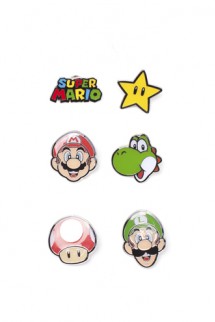 Super Mario - Mario Characters Metal Pin Set