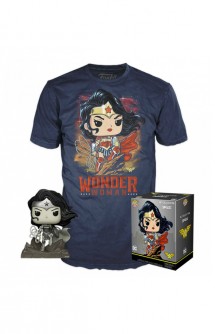 Camiseta Pop! Tees Set de Minifigura y Camiseta Wonder Woman Exclusivo By Jim Lee