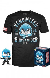 Camiseta Pop! Tees Marvel Venom Set de Minifigura y Camiseta Ghost Rider