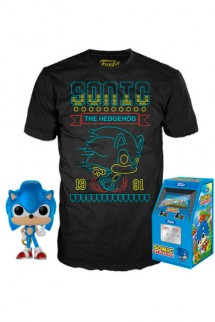 Camiseta Pop! Tees Set de Minifigura y Camiseta Sonic (Sonic the Hedgehog)
