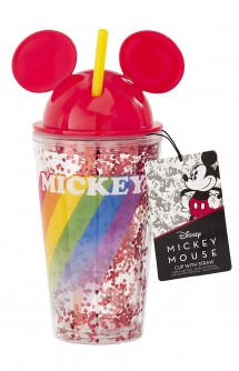 Disney - Mickey Rainbow: Cup With Straw