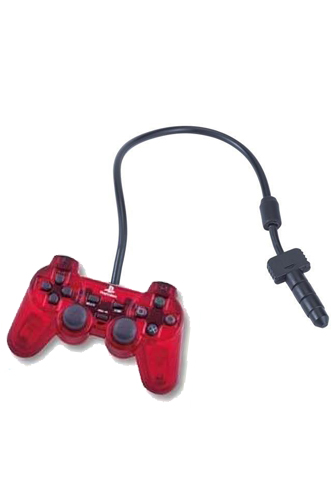 Mando Dual Shock 2 Rojo Transparente PS2