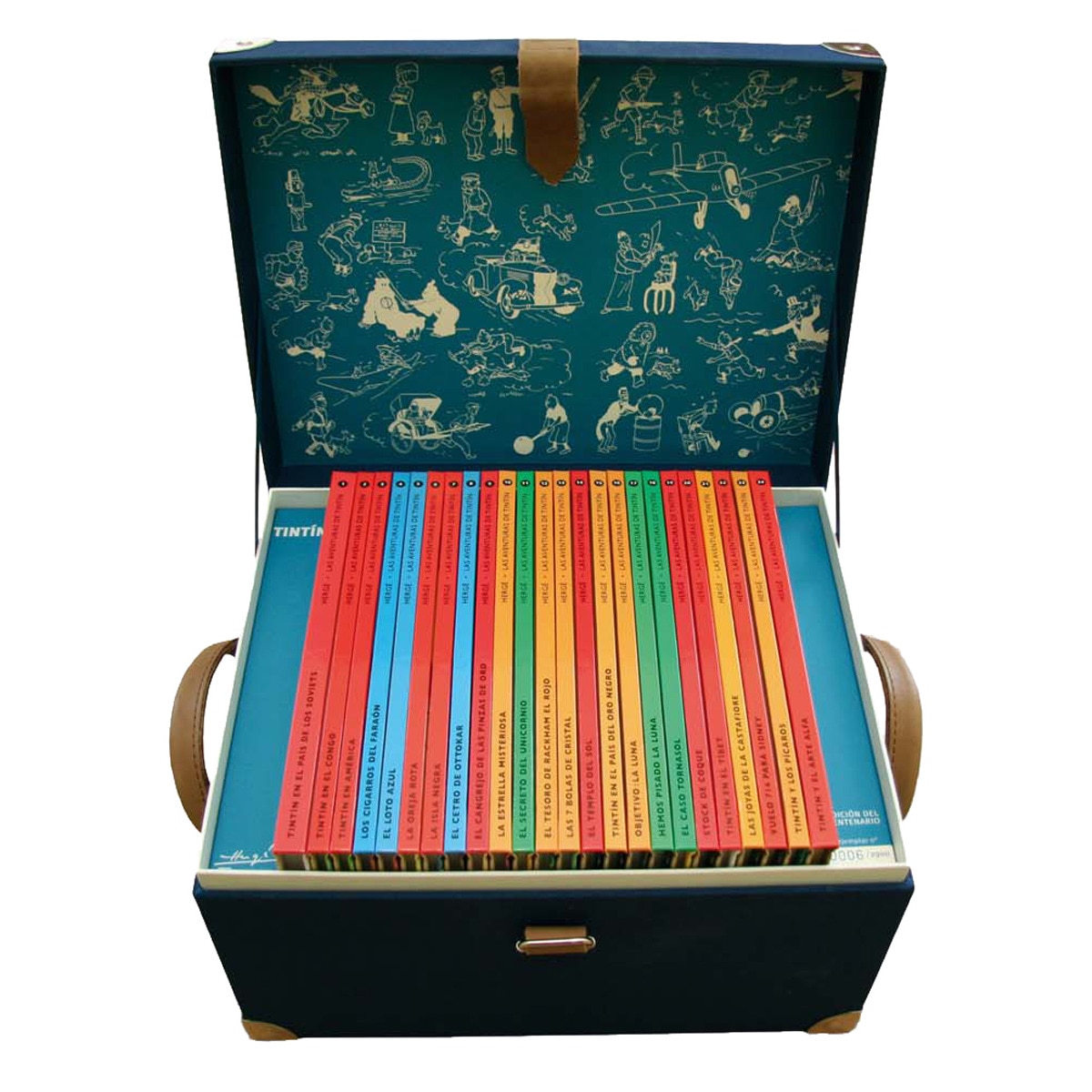 Colección completa de las aventuras de Tintín en cofre