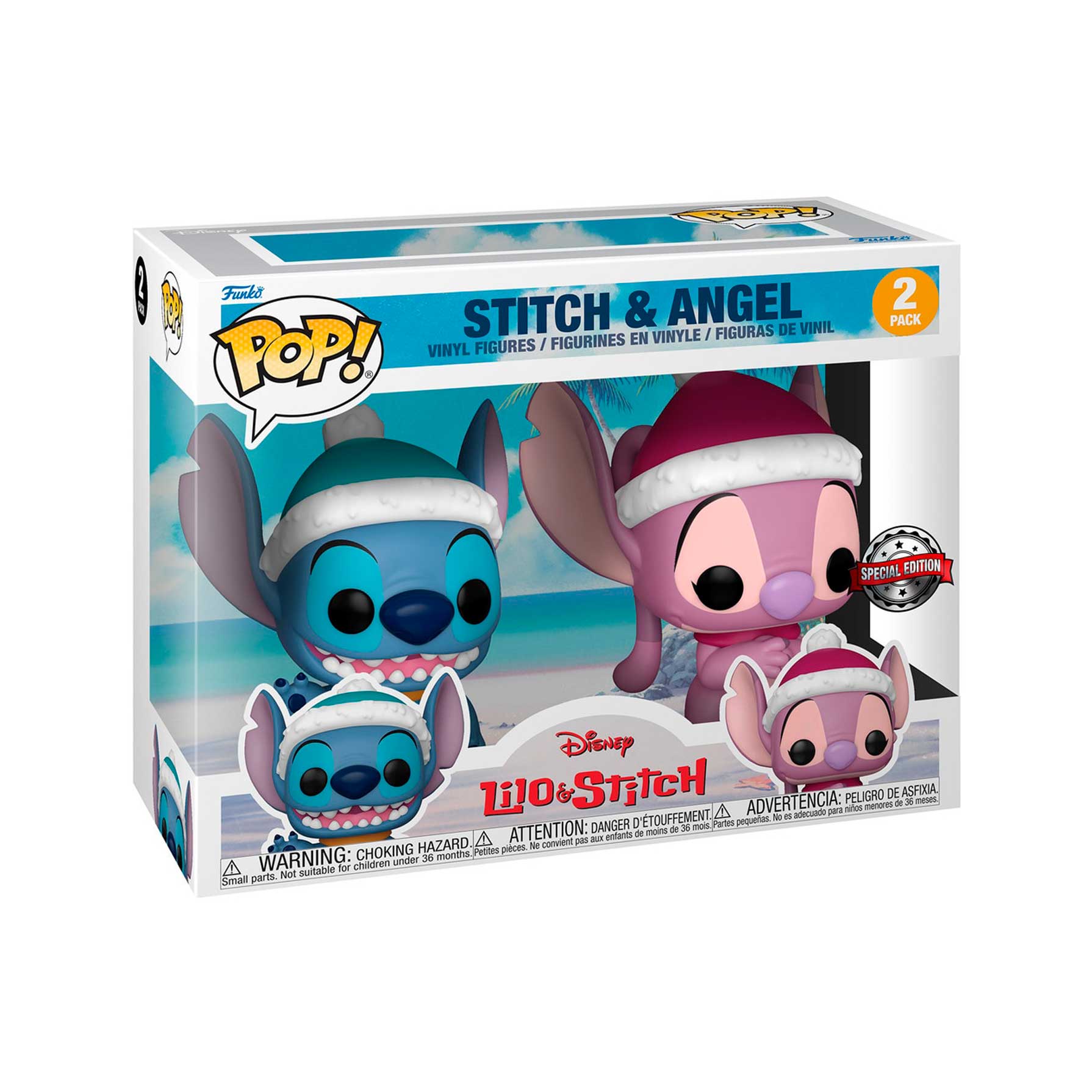 Lilo & Stitch - Botella Metálica Rosa Stitch & Angel  Universo Funko,  Planeta de cómics/mangas, juegos de mesa y el coleccionismo.