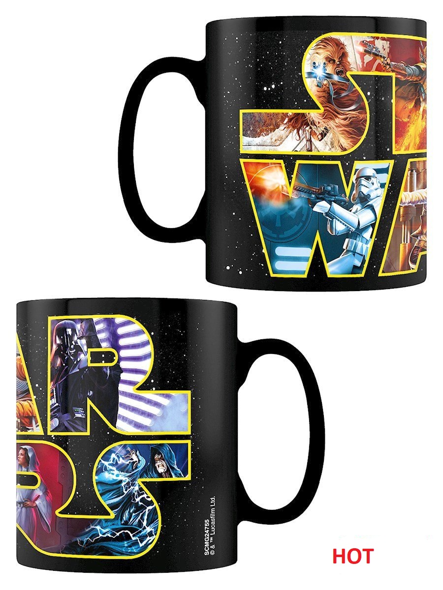 Star Wars Logo Characters heat changing mug