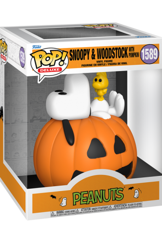 Pop! Deluxe: Peanuts- Snoopy & Woodstock w/Pumpkin 